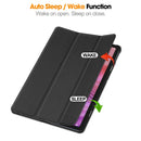 Custer Texture 3-Fold Holder Leather Smart Tablet Case, For Lenovo Tab 10.1 2025