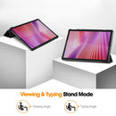 Custer Texture 3-Fold Holder Leather Smart Tablet Case, For Lenovo Tab 10.1 2025