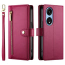 Nine Card-slot Zipper Wallet Bag Leather Phone Case, For OPPO A1 Pro / Reno8 T 5G, For OPPO A57 4G / A77 4G / A57s 4G / A77s 4G, For OPPO A54 / A54s / A55 5G / A16s / A53s