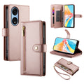 Nine Card-slot Zipper Wallet Bag Leather Phone Case, For OPPO A1 Pro / Reno8 T 5G, For OPPO A57 4G / A77 4G / A57s 4G / A77s 4G, For OPPO A54 / A54s / A55 5G / A16s / A53s