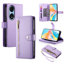 Nine Card-slot Zipper Wallet Bag Leather Phone Case, For OPPO A1 Pro / Reno8 T 5G, For OPPO A57 4G / A77 4G / A57s 4G / A77s 4G, For OPPO A54 / A54s / A55 5G / A16s / A53s