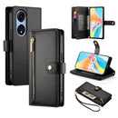 Nine Card-slot Zipper Wallet Bag Leather Phone Case, For OPPO A1 Pro / Reno8 T 5G, For OPPO A57 4G / A77 4G / A57s 4G / A77s 4G, For OPPO A54 / A54s / A55 5G / A16s / A53s