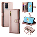 Nine Card-slot Zipper Wallet Bag Leather Phone Case, For OPPO A1 Pro / Reno8 T 5G, For OPPO A57 4G / A77 4G / A57s 4G / A77s 4G, For OPPO A54 / A54s / A55 5G / A16s / A53s