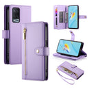 Nine Card-slot Zipper Wallet Bag Leather Phone Case, For OPPO A1 Pro / Reno8 T 5G, For OPPO A57 4G / A77 4G / A57s 4G / A77s 4G, For OPPO A54 / A54s / A55 5G / A16s / A53s