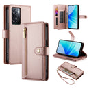 Nine Card-slot Zipper Wallet Bag Leather Phone Case, For OPPO A1 Pro / Reno8 T 5G, For OPPO A57 4G / A77 4G / A57s 4G / A77s 4G, For OPPO A54 / A54s / A55 5G / A16s / A53s