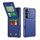 For Samsung Galaxy S24 5G Vertical Flip Card Bag Holder Leather Phone Case