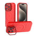 For iPhone 16 Pro Lens Frame Bracket Corrugated MagSafe Phone Case