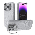 For iPhone 15 Pro Lens Frame Bracket Corrugated MagSafe Phone Case