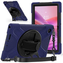 Rotatable Silicone Hybrid PC Tablet Case with Shoulder Strap, For Lenovo Tab 10.1 2025