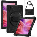 Rotatable Silicone Hybrid PC Tablet Case with Shoulder Strap, For Lenovo Tab 10.1 2025