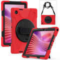Rotatable Silicone Hybrid PC Tablet Case with Shoulder Strap, For Lenovo Tab 10.1 2025