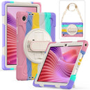 Rotatable Silicone Hybrid PC Tablet Case with Shoulder Strap, For Lenovo Tab 10.1 2025
