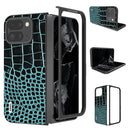 For Google Pixel 9 Pro Fold ABEEL Crocodile Pattern Black Edge Phone Case