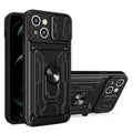 Sliding Camshield TPU+PC Phone Case with Card Slot, For iPhone 15 Plus, For iPhone 15