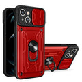 Sliding Camshield TPU+PC Phone Case with Card Slot, For iPhone 15 Plus, For iPhone 15