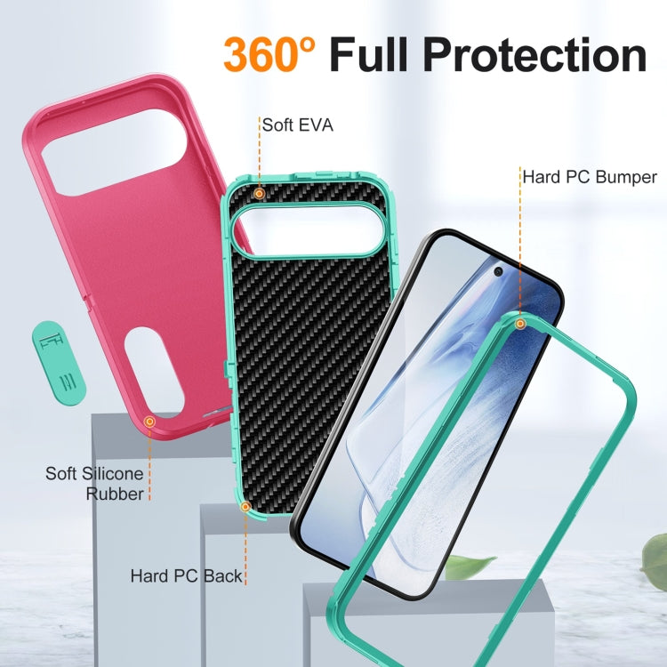 For Google Pixel 9 Pro Rugged PC + Silicone Phone Case with Holder