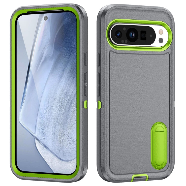 For Google Pixel 9 Pro Rugged PC + Silicone Phone Case with Holder