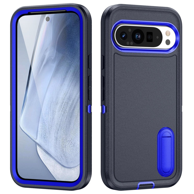 For Google Pixel 9 Pro Rugged PC + Silicone Phone Case with Holder