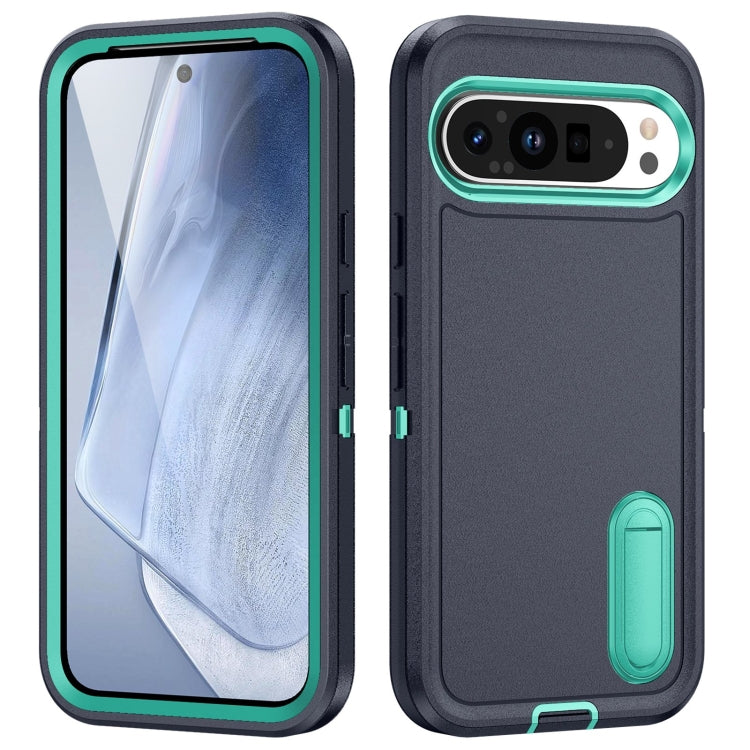 For Google Pixel 9 Pro Rugged PC + Silicone Phone Case with Holder