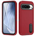 For Google Pixel 9 Rugged PC + Silicone Phone Case with Holder