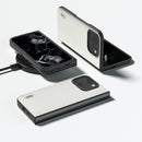 For Google Pixel 9 Pro Fold ABEEL Genuine Leather Elegant Black Edge Phone Case