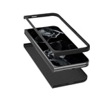 For Google Pixel 9 Pro Fold ABEEL Genuine Leather Elegant Black Edge Phone Case