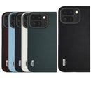 For Google Pixel 9 Pro Fold ABEEL Genuine Leather Elegant Black Edge Phone Case