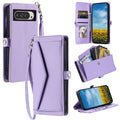 For Google Pixel 9 Pro XL Wallet Multi-card Slot Leather Phone Case with Lanyard