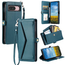 For Google Pixel 8a Wallet Multi-card Slot Leather Phone Case with Lanyard