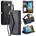 For Google Pixel 9 / 9 Pro Wallet Multi-card Slot Leather Phone Case with Lanyard