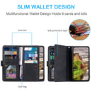 For Google Pixel 9 / 9 Pro Zipper Wallet Bag Horizontal Flip PU Phone Case with 9 Card Slots
