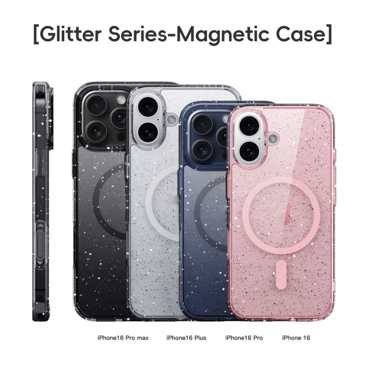 For iPhone 16 Glitter Powder MagSafe Magnetic Phone Case