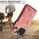 For iPhone 16 Skin Feel Card Bag Phone Case with Ring Buckle