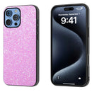 For iPhone 16 Plus Black Frame Colourful Glitter Phone Case