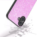 For iPhone 16 Plus Black Frame Colourful Glitter Phone Case