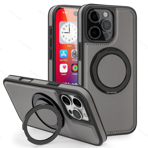 For iPhone 16 Pro Max 360 Degree Rotating MagSafe Holder Phone Case