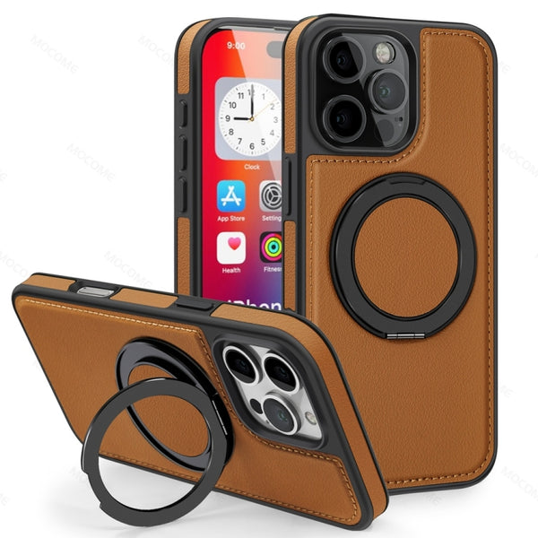 For iPhone 16 Plus 360 Degree Rotating MagSafe Holder Phone Case