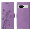 Embossed Butterfly Flowers Leather Phone Case, For Google Pixel 7