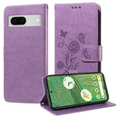 Embossed Butterfly Flowers Leather Phone Case, For Google Pixel 7