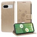 Embossed Butterfly Flowers Leather Phone Case, For Google Pixel 7
