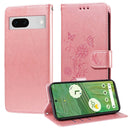 Embossed Butterfly Flowers Leather Phone Case, For Google Pixel 7