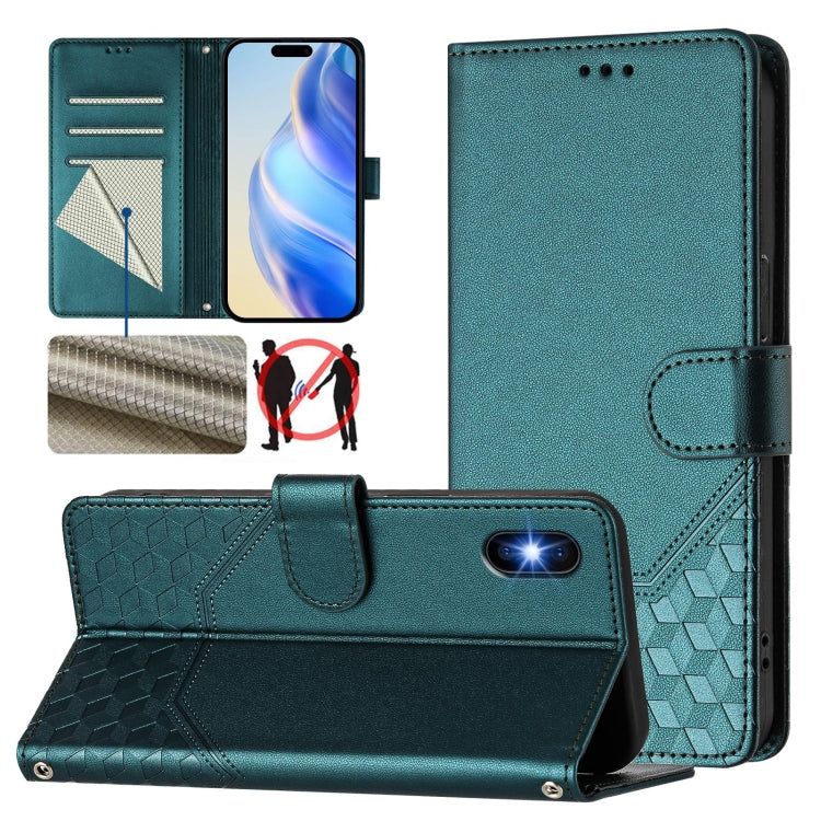 Honeycomb Embossing RFID Leather Phone Case