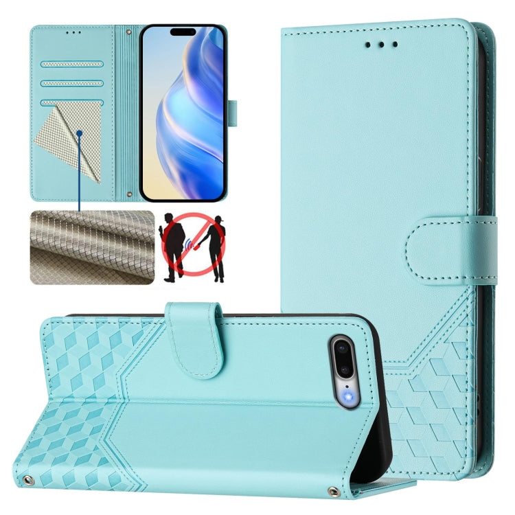 Honeycomb Embossing RFID Leather Phone Case