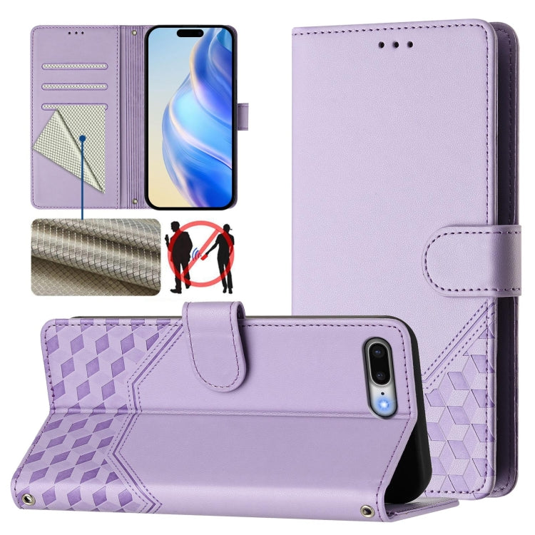 Honeycomb Embossing RFID Leather Phone Case