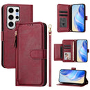 Multi-Card Slots Zipper Wallet Leather Phone Case, For Galaxy S25 Ultra 5G, For Galaxy S24 FE 5G, For Galaxy S24 Ultra 5G, For Galaxy S24+ 5G