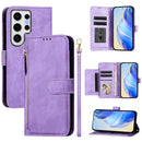 Multi-Card Slots Zipper Wallet Leather Phone Case, For Galaxy S25 Ultra 5G, For Galaxy S24 FE 5G, For Galaxy S24 Ultra 5G, For Galaxy S24+ 5G
