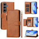 Multi-Card Slots Zipper Wallet Leather Phone Case, For Galaxy S25 Ultra 5G, For Galaxy S24 FE 5G, For Galaxy S24 Ultra 5G, For Galaxy S24+ 5G