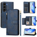 Multi-Card Slots Zipper Wallet Leather Phone Case, For Galaxy S24 5G, For Galaxy S23 FE 5G, For Galaxy S23 Ultra 5G, For Galaxy S23+ 5G