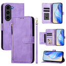 Multi-Card Slots Zipper Wallet Leather Phone Case, For Galaxy S24 5G, For Galaxy S23 FE 5G, For Galaxy S23 Ultra 5G, For Galaxy S23+ 5G