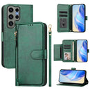 Multi-Card Slots Zipper Wallet Leather Phone Case, For Galaxy S24 5G, For Galaxy S23 FE 5G, For Galaxy S23 Ultra 5G, For Galaxy S23+ 5G